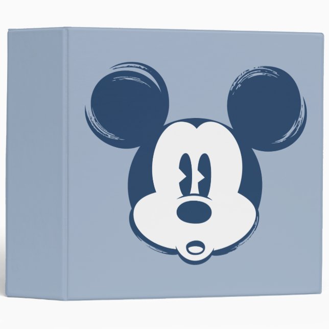 Classeur Mickey classique | Tête bleue (Devant/Côté)