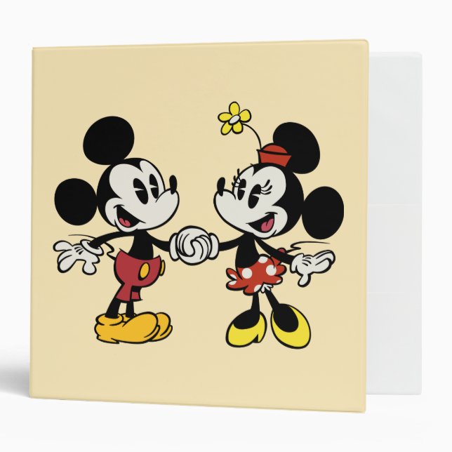Classeur Mickey et Minnie Holding Hands (Devant/intérieur)