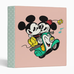 Classeur Mickey français Mickey et Minnie sur Vespa