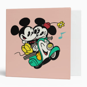 Classeur Mickey français Mickey et Minnie sur Vespa