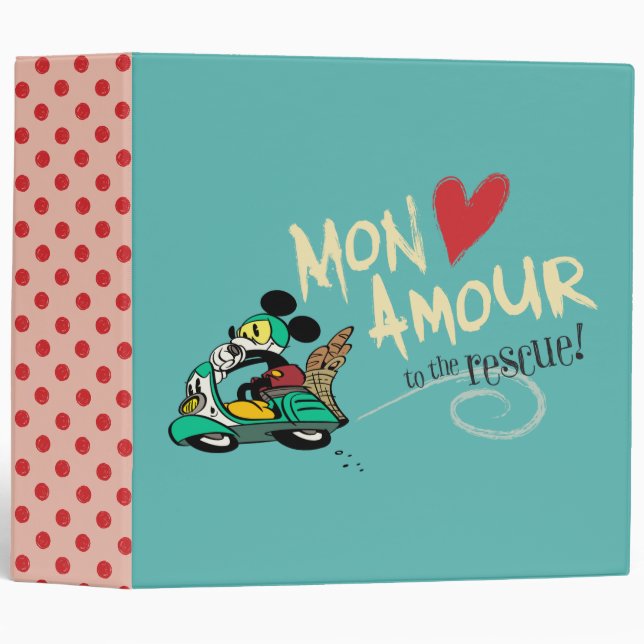 Classeur Mickey français | Mon Amour (Devant/Côté)