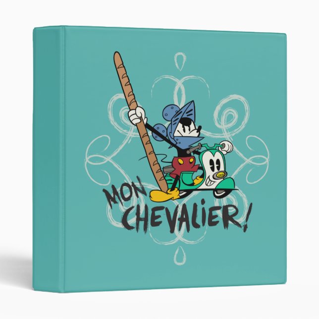 Classeur Mickey français | Mon Chevalier ! (Devant/Côté)
