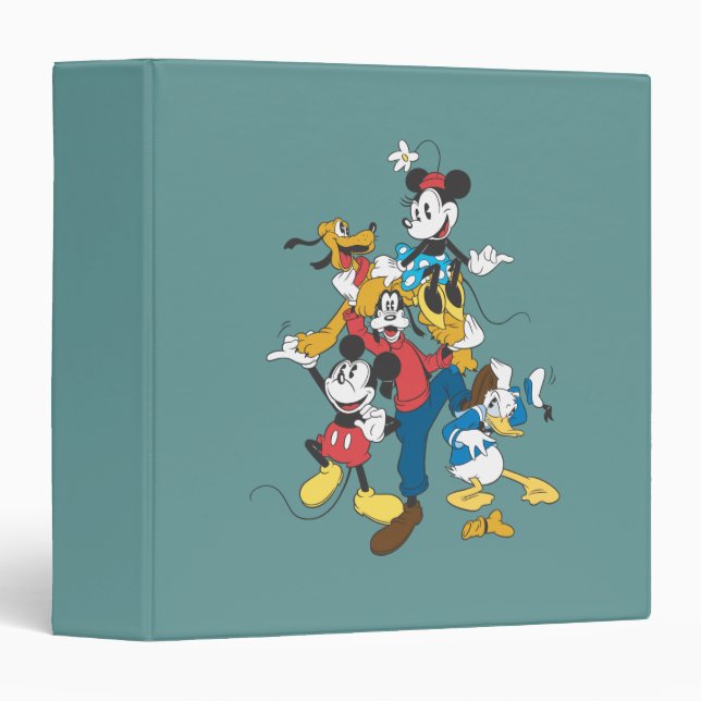 Classeur Mickey & Friends | Groupe classique (Devant/Côté)
