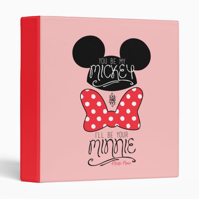 Classeur Mickey & Minnie | Amour (Devant/Côté)
