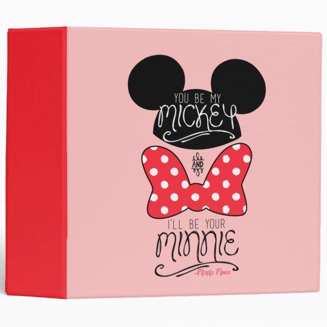 Classeur Mickey & Minnie | Amour (Devant/Côté)