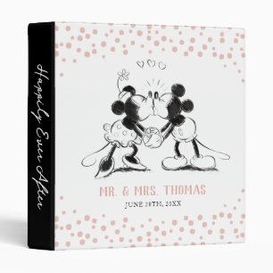 Classeur Mickey & Minnie   Mariage Confetti rose
