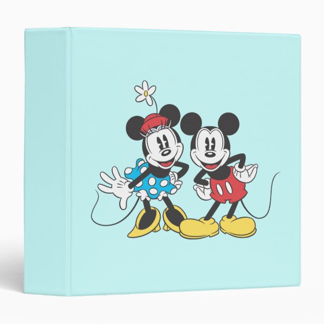 Classeur Mickey & Minnie | Paire classique (Devant/Côté)