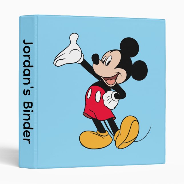 Classeur Mickey Mouse Open Hand Gesture (Devant/Côté)