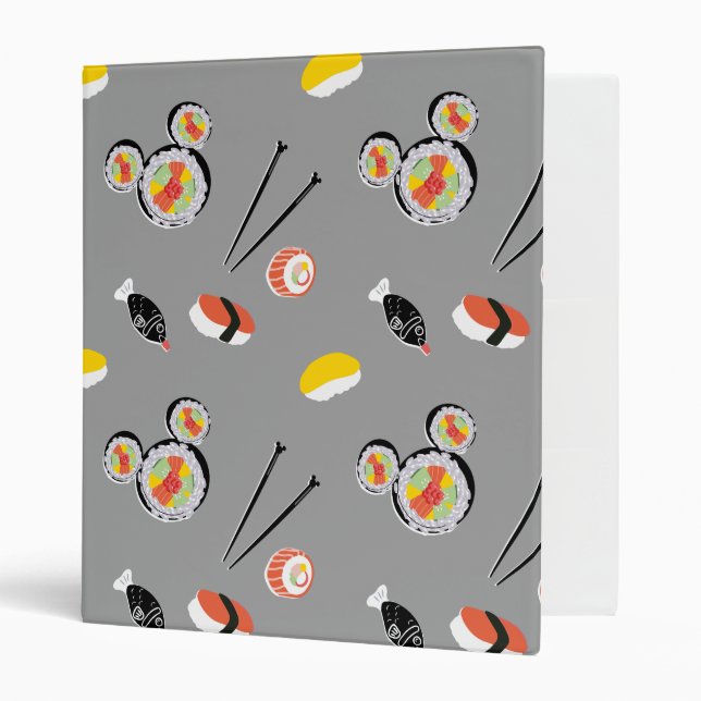 Classeur Mickey Mouse Sushi Icon Motif (Devant/intérieur)