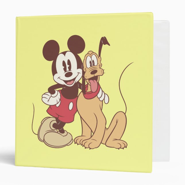 Classeur Mickey & ses amis | Mickey & Pluto classiques (Devant/Intérieur)