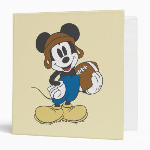 Classeur Mickey sportif Tenant un ballon de football