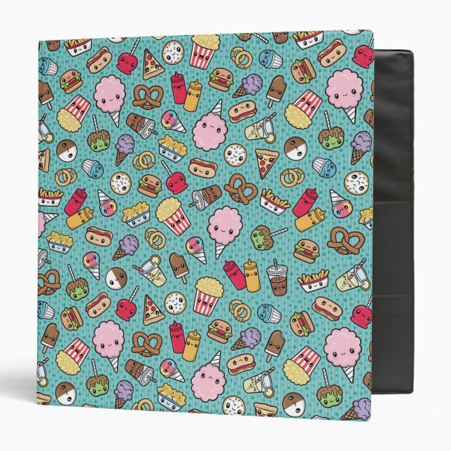 Classeur mignon de nourriture industrielle (Devant/Intérieur)