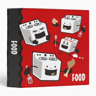 Classeur mignon de recette de cuisson de cuisine