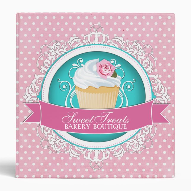 Classeur mignon de recette de dessert (Devant)