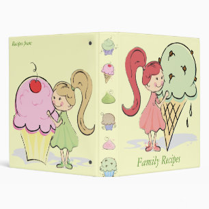 Classeur mignon de recette de famille