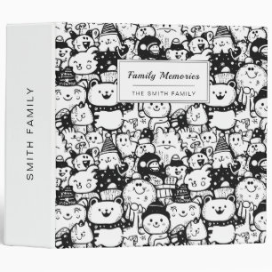 Classeur Mignon motif de gribouillage d'animaux Kawaii (2)