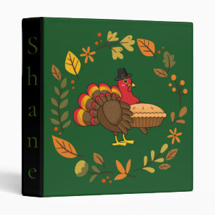 Classeur Mignon Turquie Citrouille Pie Thanksgiving Perso