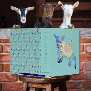 Classeur Mignonne Chèvre Animal de Ferme Coloré Art ajouter
