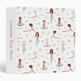 Classeur Mignonne Girls Zen Yoga Méditation Spirituelle Nam