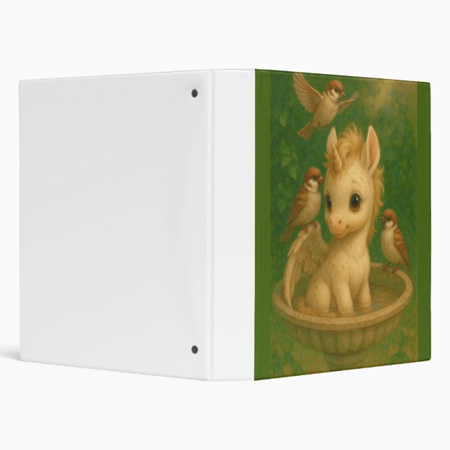 Classeur Mignonne, Gros yeux, bébé unisus, pegasus unicorne (Arrière-plan)