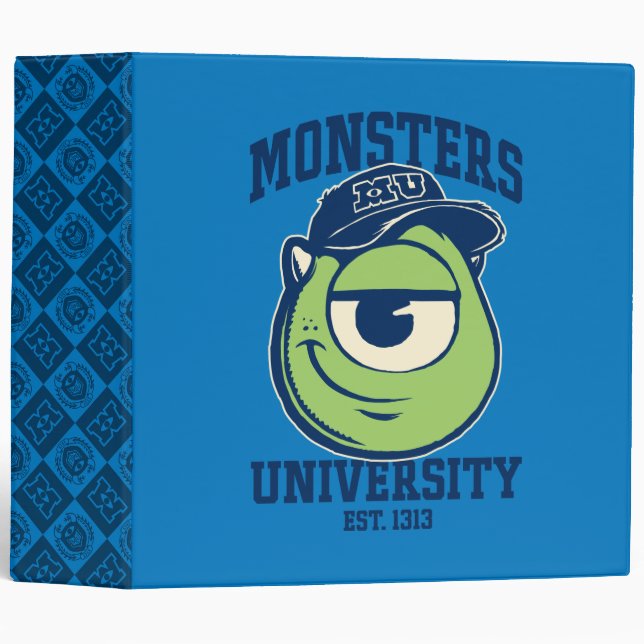 Classeur Mike Monsters University Est. Lumière 1313 (Devant/Côté)