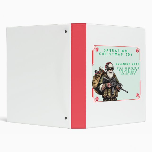 Classeur Militaire amusant/Père Noël de Noël (Arrière-plan)
