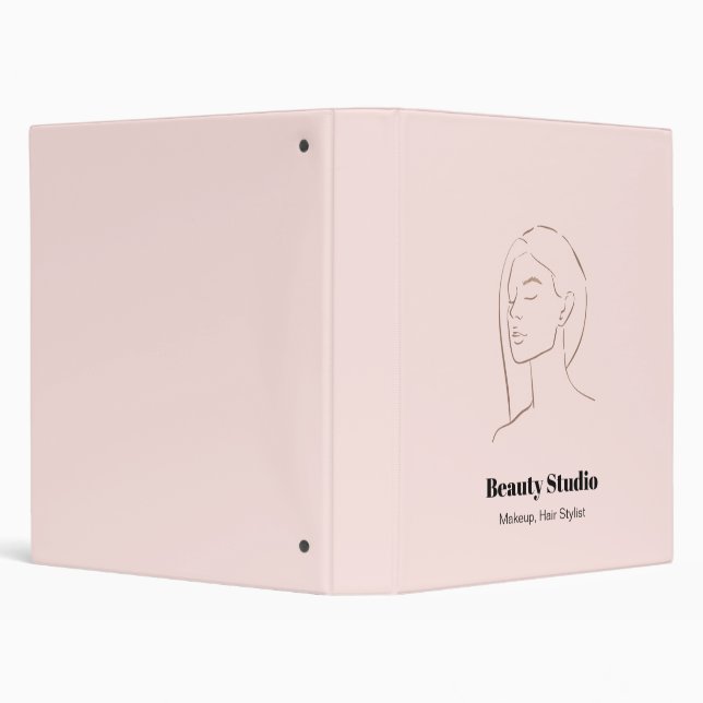 Classeur Mini-Visage Logo Coiffure Beauté Maquillage rose (Arrière-plan)