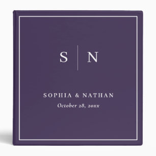 Classeur Minimal et chic Mariage violet