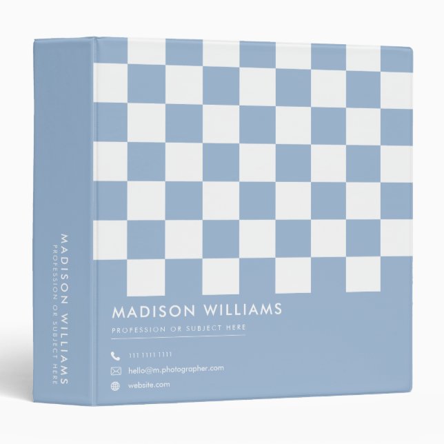 Classeur minimal moderne carré professionnel 3 ann (Devant/Côté)