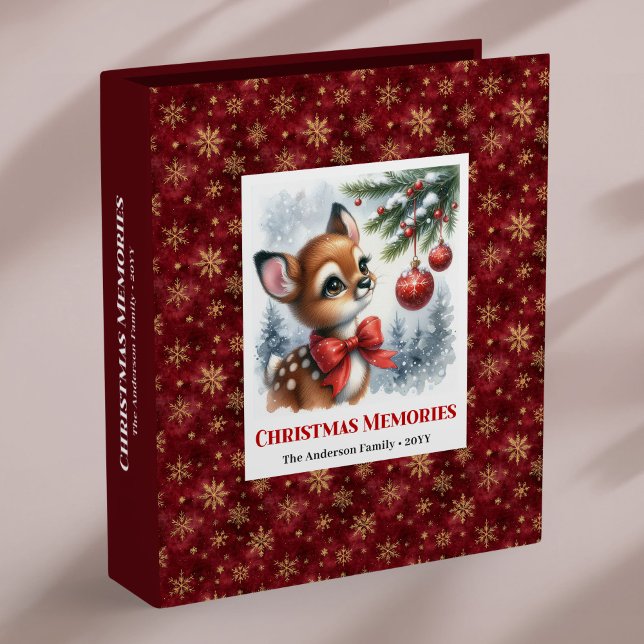 Classeur Minimalist Baby Deer Snowy Forest Christmas Memory (Minimalist Baby Deer Snowy Forest Christmas Memory Album

)