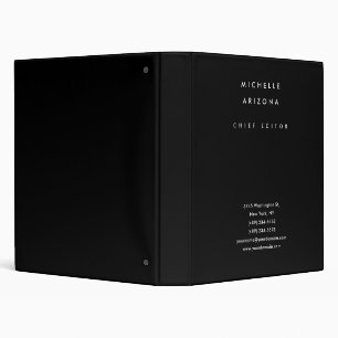 Classeur Minimaliste Moderne Professionnel Noir