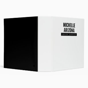 Classeur Minimaliste Moderne Professionnel Noir & Blanc