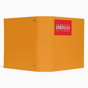 Classeur Minimaliste moderne professionnel plainrouge orang