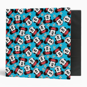 Classeur Minnie classique   Face de fleurs