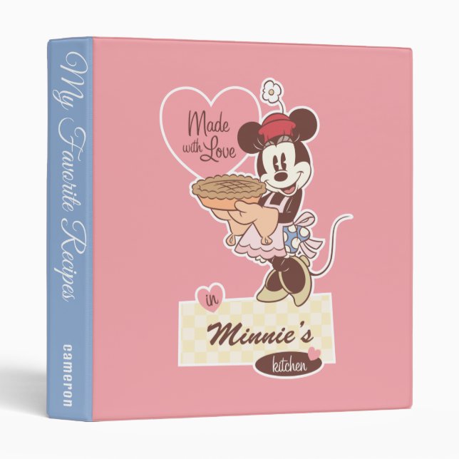 Classeur Minnie classique | Recette de cuisine (Devant/Côté)