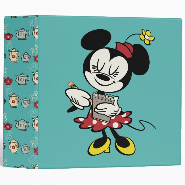 Classeur Minnie française | Serveuse (Devant/Côté)