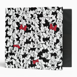 Classeur Minnie rouge Motif nœud rouge