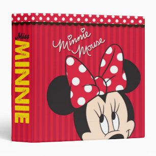 Classeur Minnie rouge Tête entre les mains