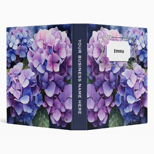 Classeur Minuit Jardin Violet Hydrangea Aquarelle