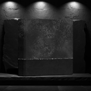 Classeur Minuit Onyx Romance Black Satiny Grunge Damask