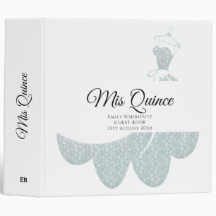 Classeur Mis Quince Quinceanera Robe GUIDE LIVRE Argent
