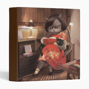 Classeur Miss Meow - Heure Vintage de lecture de chats