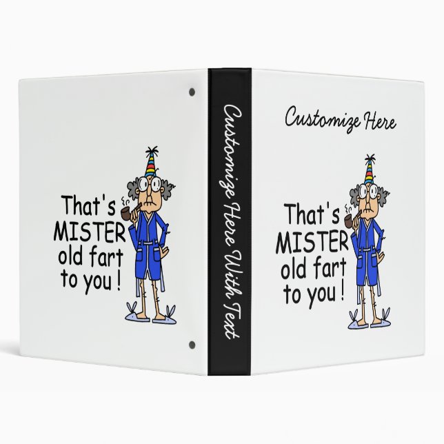 Classeur Mister Old Fart Humour d'anniversaire (Arrière-plan)
