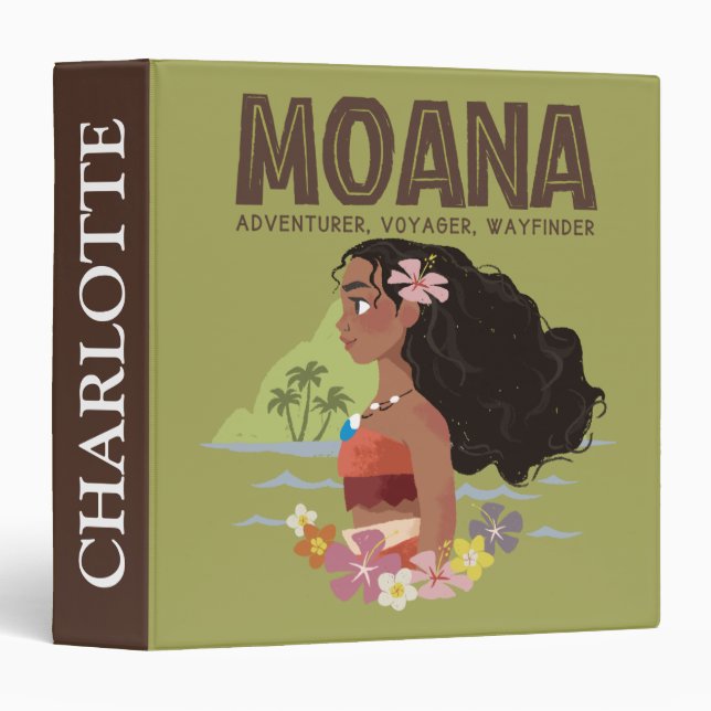 Classeur Moana | Aventurier, Voyager, Wayfinder (Devant/Côté)