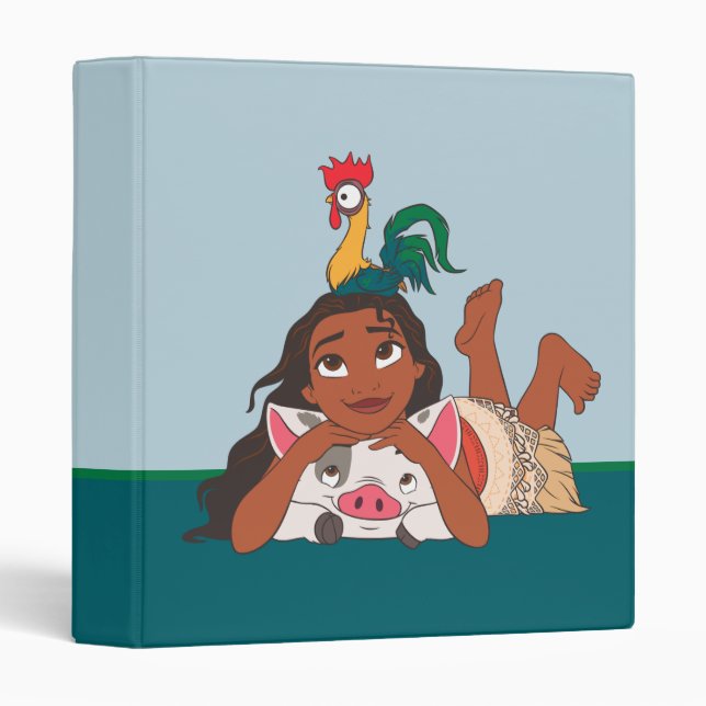 Classeur Moana de Disney | Moana & Friends (Devant/Côté)