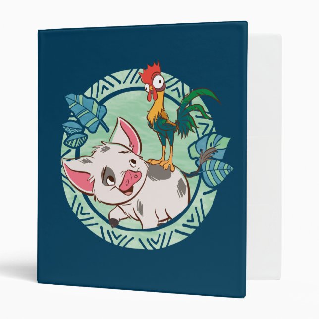 Classeur Moana | Pua & Heihei Voyagers (Devant/intérieur)