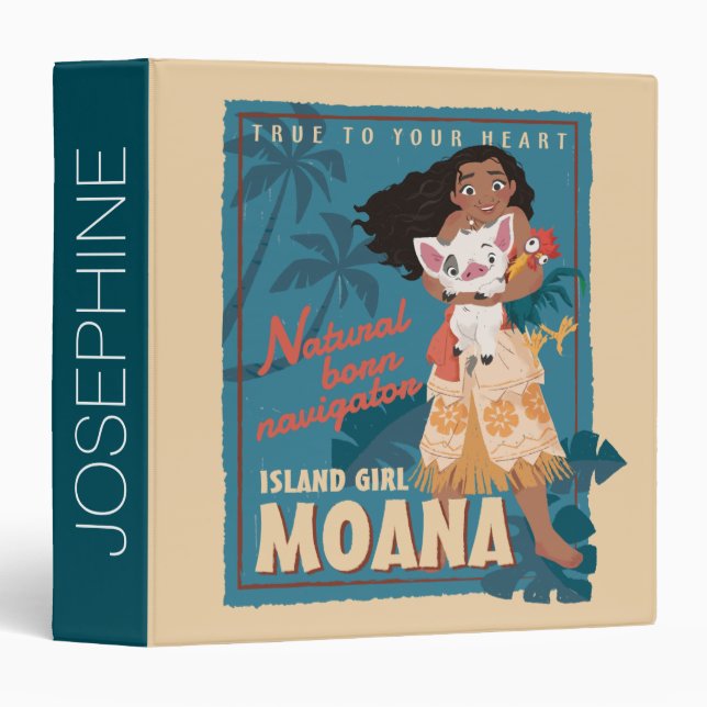 Classeur Moana | True to Your Heart (Devant/Côté)
