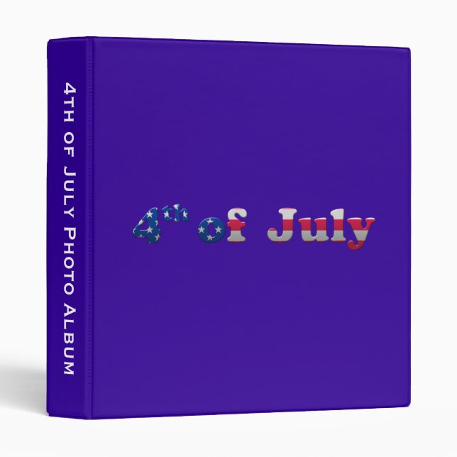 Classeur Modèle d'album photos de bannière étoilée 4 (Devant/Côté)