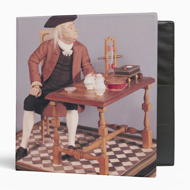 Classeur Modèle de Benjamin Franklin à sa table (Devant/Intérieur)