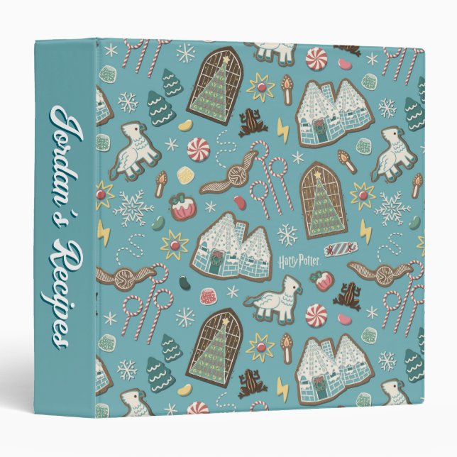Classeur Modèle de cookie de Noël HARRY POTTER™ HOGWARTS™ (Devant/Côté)